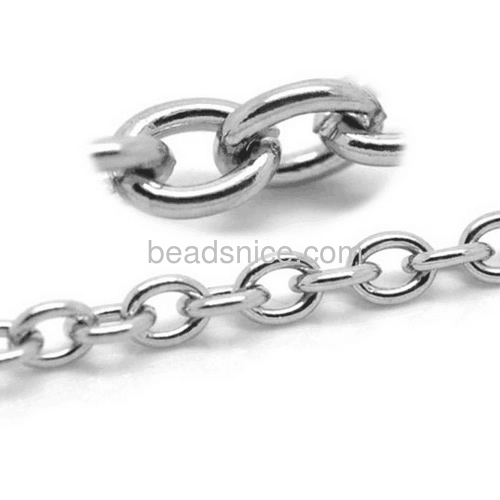 Link chain metal oval chains necklace soldered steel chain wholesale jewelry chain stainless steel nickel-free DIY