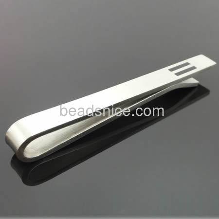 Simple tie clips personalized custom tie bar clip wholesale jewelry findings stainless steel
