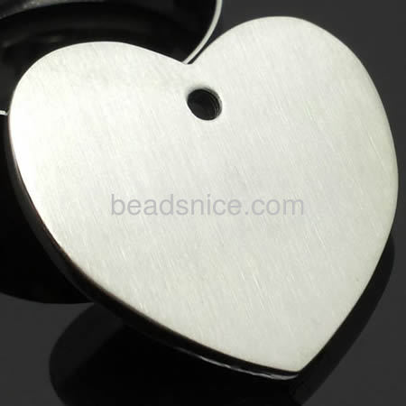 Heart stamping blanks flat heart tags wholesale jewelry accessories stainless steel