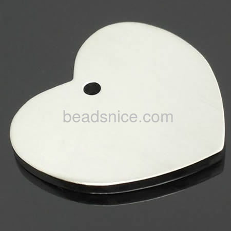 Heart stamping blanks flat heart tags wholesale jewelry accessories stainless steel