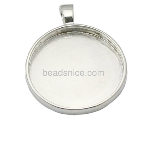 Pendant settings blanks cabochon pendant tray wholesale jewelry findings 925 sterling silver round