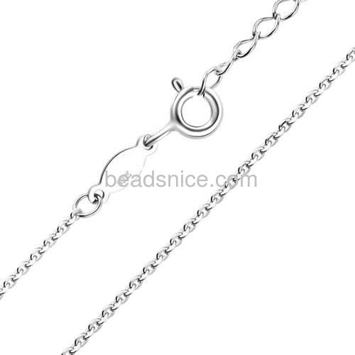 Flat oval chains fashion necklace chain cable chain wholesale jewelry accessory sterling silver nickel-free lead-safe DIY