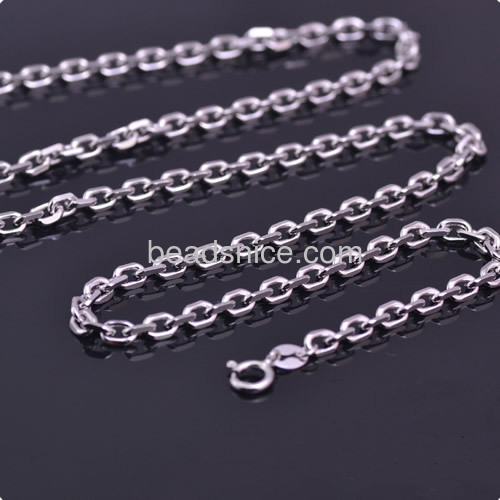 Fashion jewelry chain silver oval classic style wholesale jewelry making supplies DIY nickel-free