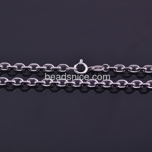 Fashion jewelry chain silver oval chains classic style wholesale jewelry making supplies sterling silver DIY nickel-free