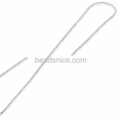Sterling silver bar&bead chain for necklace bracelet wholesale jewelry findings nickel-free approx 5.8g per m