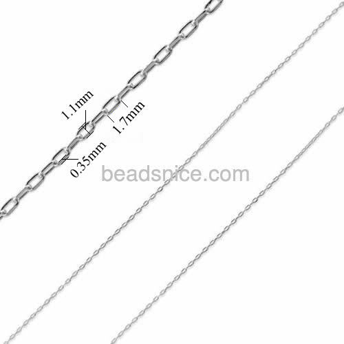Sterling silver forz D/C chain great for necklace bracelet wholesale fashion chain approx 2.5g per m nickel-free DIY
