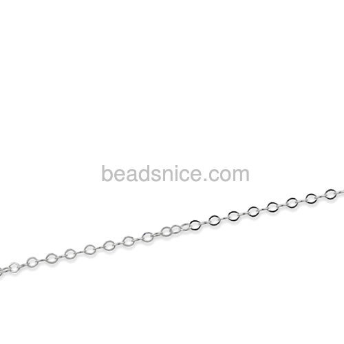 Flat cable chain fashion silver chain wholesale jewelry findings sterling silver nickel-free approx 5.2g per m