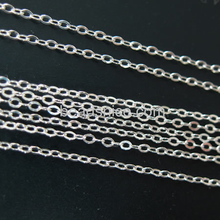 Flat cable chain fashion silver chain wholesale jewelry findings sterling silver nickel-free approx 3.3g per m