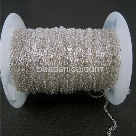 Flat cable chain fashion chain for necklace wholesale jewelry findings sterling silver nickel-free approx 3.53g per m