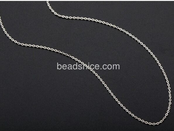 Flat oval chain fashion cable chain wholesale jewelry findings sterling silver nickel-free approx 12g per m