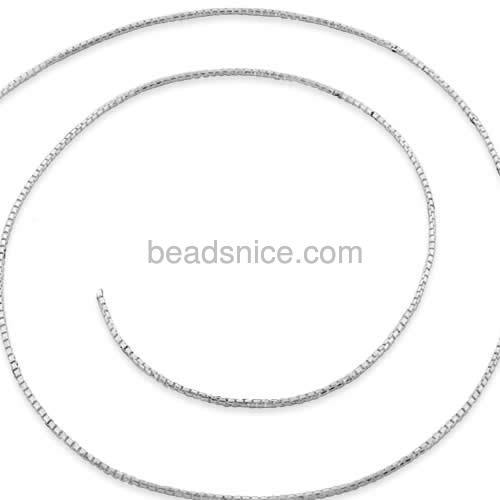 Rounded box chain fashion silver chain for necklace wholesale jewelry accessories sterling silver nickel-free approx 6.9g per m