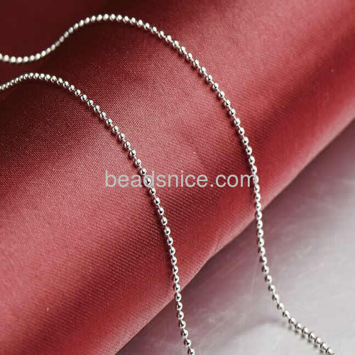 Ball chain wholesale jewelry supplies sterling silver nickel-free approx 5.76g per m