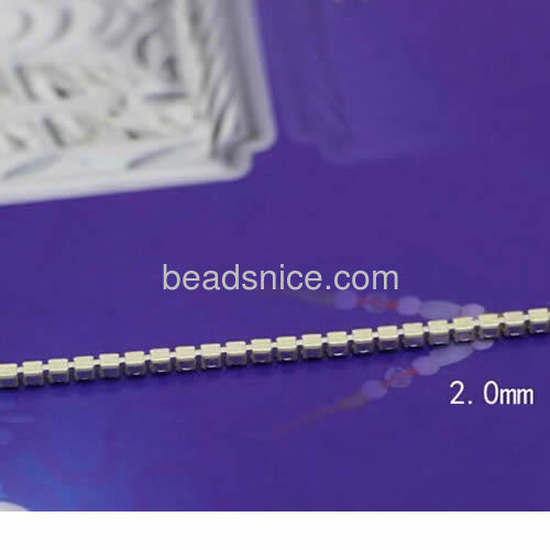 Rhinestone cup chain fashion jewelry chain without hole wholesale jewelry findings sterling silver DIY approx 11.04g per m