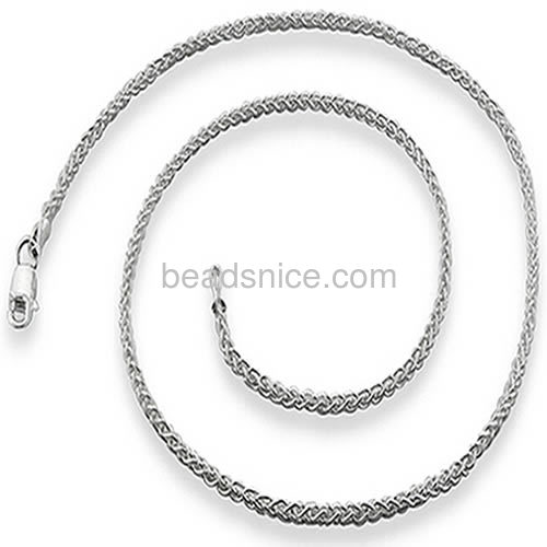 Fashion spiga chains great for necklace wholesale jewelry findings sterling silver nickel-free approx 19.5g per m