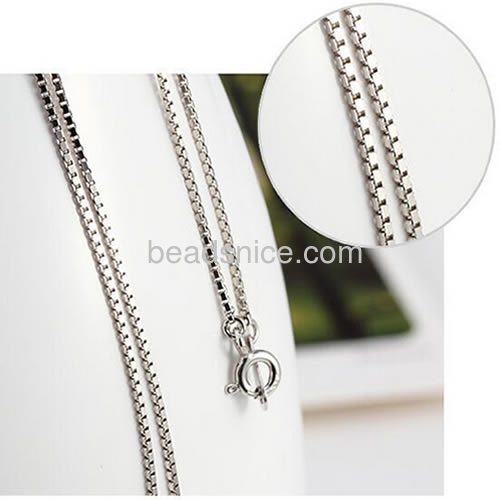 Rounded box chain for necklace tiny box chains wholesale jewelry findings sterling silver DIY approx 3.6g per m