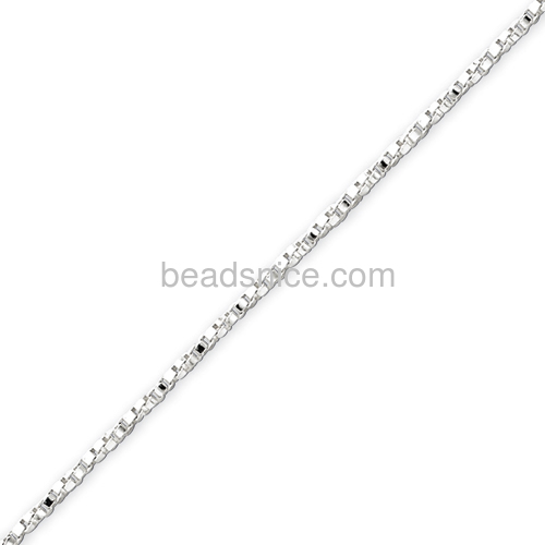 Sterling silver twisted box chain for necklace wholesale jewelry findings approx 3.95g per m