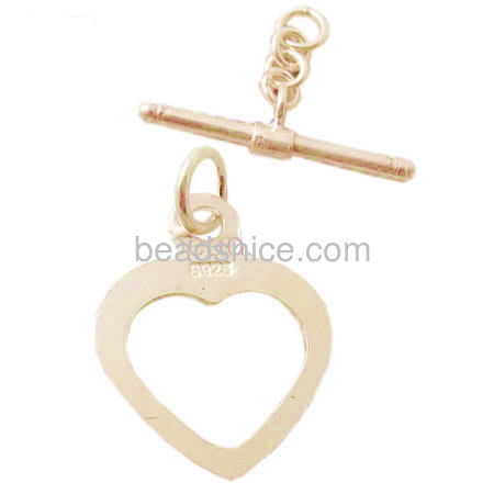 Sterling Silver Toggle Clasp.heart,