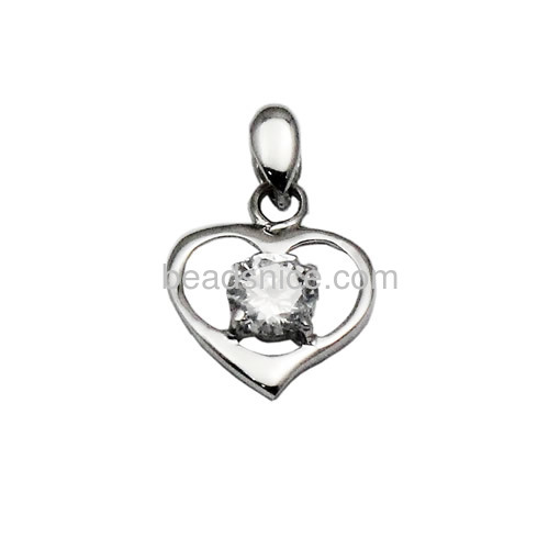 925 Sterling silver heart charm valentines day gift for lovers