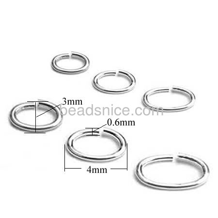 Open jump rings oval jump ring connectors ellipse rings D-ring wholesale jewelry findings brass nickel-free lead-safe