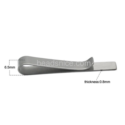 Stainless steel tie bar clip for men