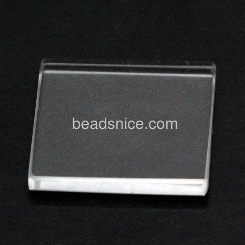 Square Clear glass cabochons jewelry making DIY