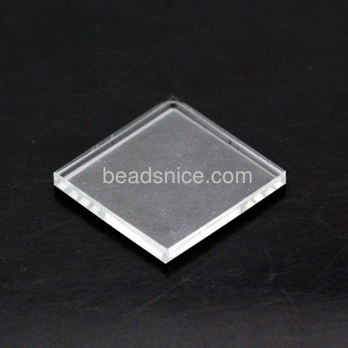 Square Clear glass cabochons jewelry making DIY