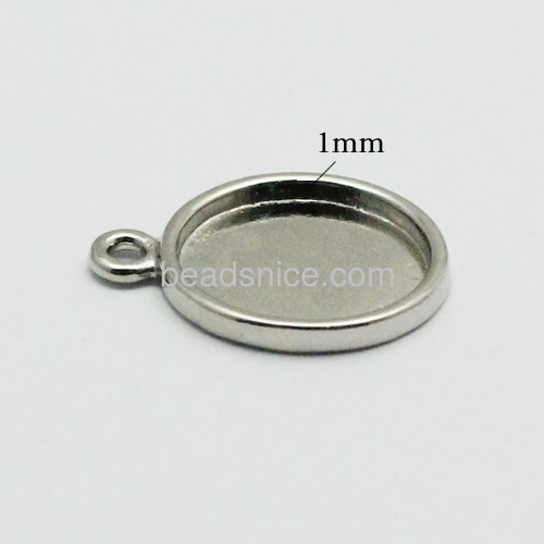 Pendant round base for zinc alloy Jewelry