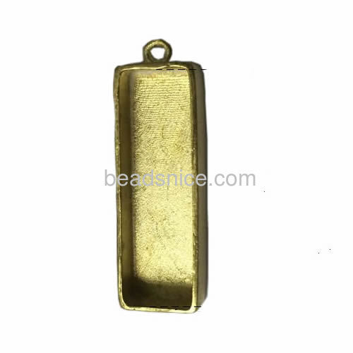 Brass pendant setting jewelry finding diy nickel free lead safe