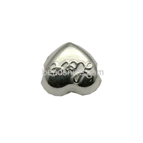 Sterling silver heart bead wholesale retail fine jewelry making sterling sliver jewelries accessories special gift for her
