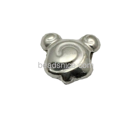 Sterling silver charm beads animal shaped diy jewelry beads for European bracelet making