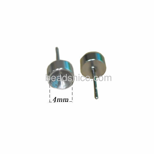 Bezel cup (cone) ear post stainless steel