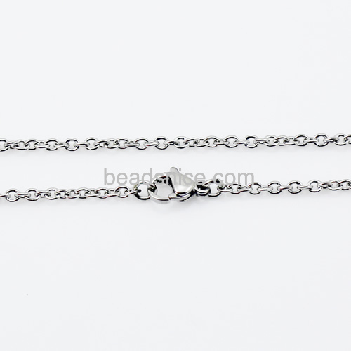 Stainless Steel Oval Necklace chains includes the clasp