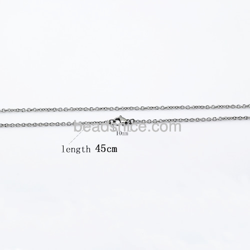 Stainless Steel Oval Necklace chains includes the clasp