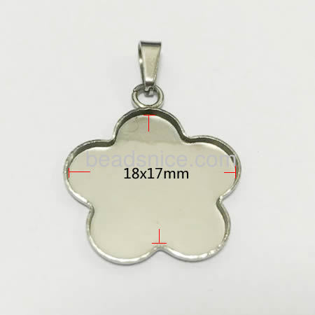 Stainless Steel Pendant setting,smooth edge
