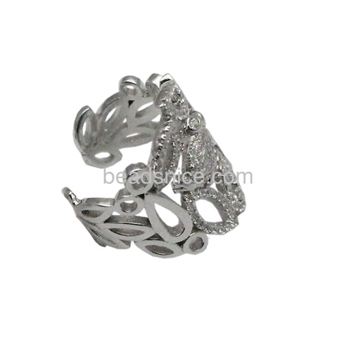 Vintage 925 sterling silver ring with special animal frog design for special daily rings jewelry