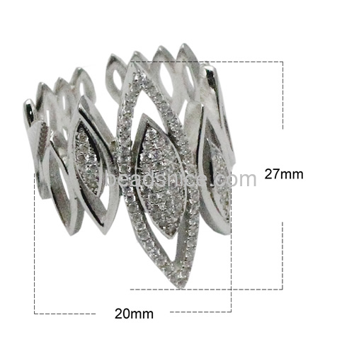 925 sterling silver hollow adjustable rings fine silver fashionable jewelry elegant ring for wedding gift