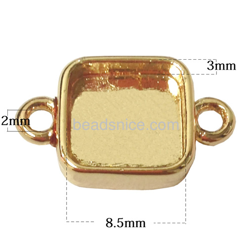 Brass square settings connector