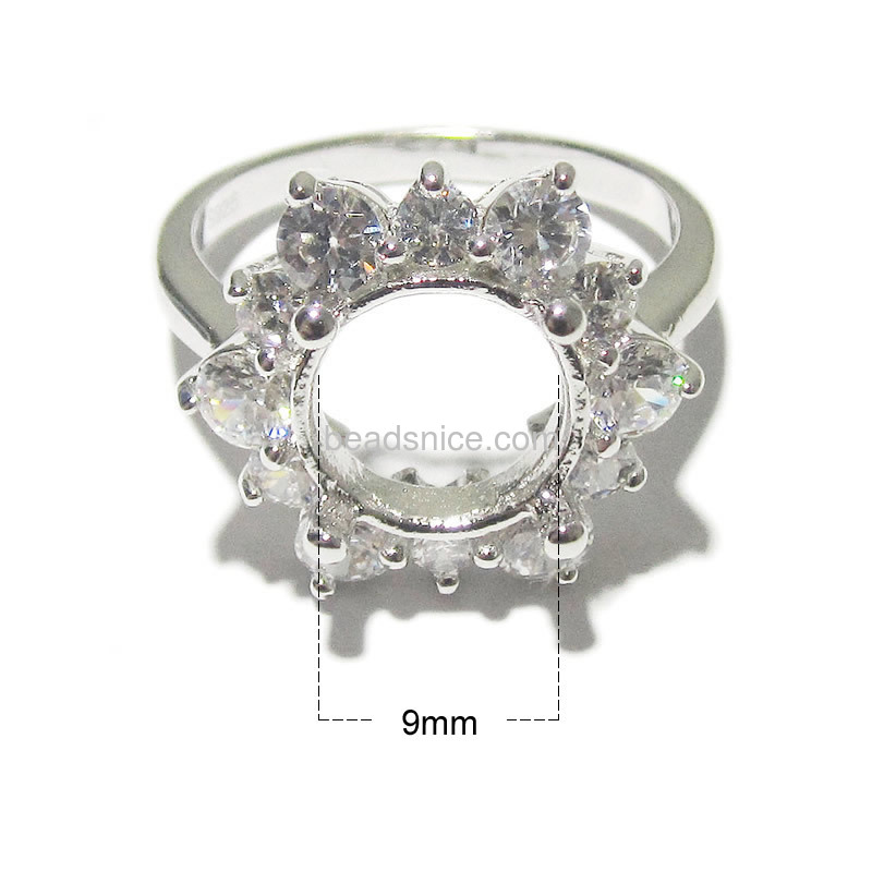Wholesale  jewelry 925 silver flower rings trays