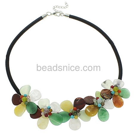 Personalized flower imitation gemstone jewelry for women necklace findings