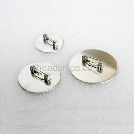 Stainless Steel Cabochon Brooch Pin Setting