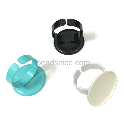 Ring finding round adjustable shallow bottom ring base setting with round bezel  fit 20mm round cabochons