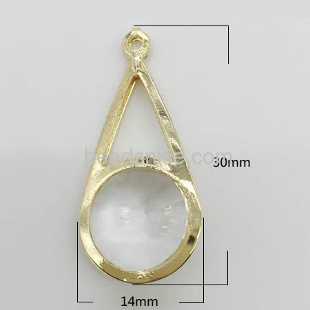 Personalize hollow iron rhinestone pendants for diy jewelry making