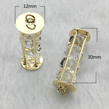 Wholesale diy jewelry accessories lovely rhinestone round pendant charms