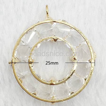 Pendant finding wheel pendant with rhinestone for diy jewelry supplies