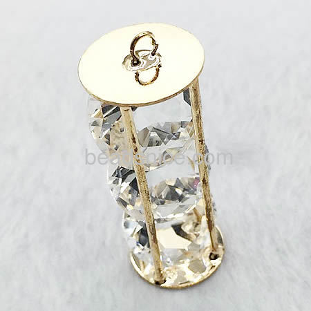 Personalized pendant base round rhinestone pendants jewelry supplies