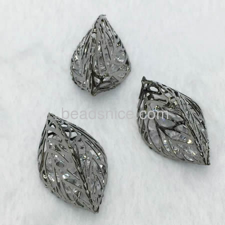 Jewelry accessories hollow iron rhinestone pendant findings for necklace in handmade