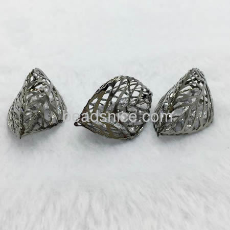 Jewelry accessories hollow iron rhinestone pendant findings for necklace in handmade