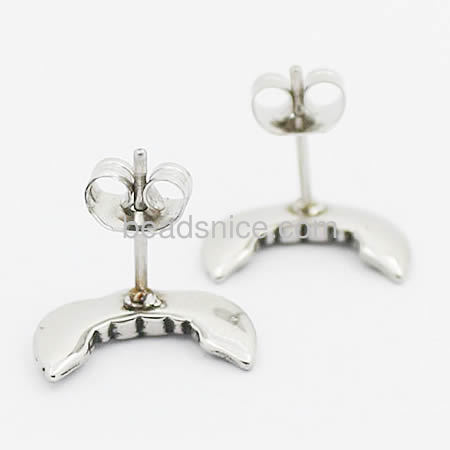 Wholesale stainless steel vintage wing stud earrings for women jewelry