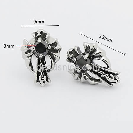 Handmade Vintage stainless steel earriings base for him and her