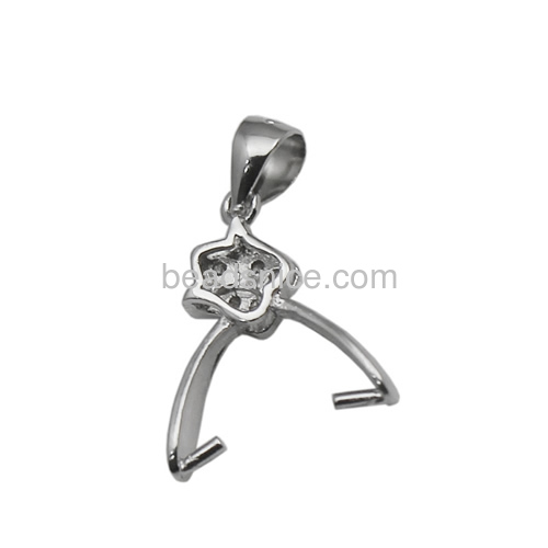 Pure 925 sterling silver pendant  pinch bails clasps for making jewelry findings